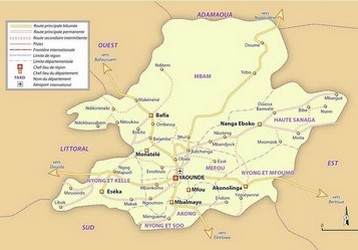 Carte du Centre-Cameroun
