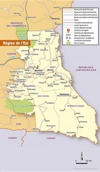 Carte de l'Est-Cameroun
