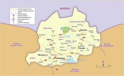 Carte du Nord-Ouest-Cameroun