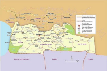 Carte du Sud-Cameroun